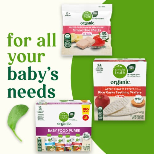 Simple Truth Organic Stage 2 Apple Banana Strawberry Oatmeal Baby Food Pouch - Apple Banana Strawberry Oatmeal