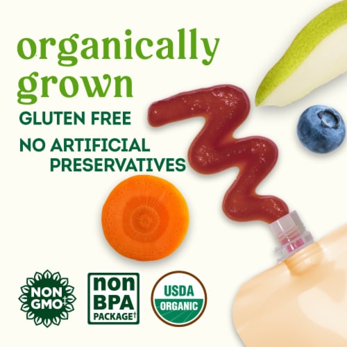 Simple Truth Organic Stage 2 Pear Carrot Blueberry Baby Food Pouch - Pear Carrot Blueberry