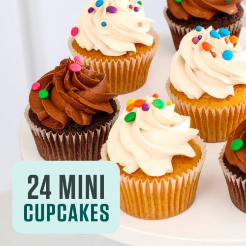 Bakery Fresh Vanilla and Chocolate Mini Cupcakes - Bakery Fresh Vanilla and Chocolate Mini Cupcakes