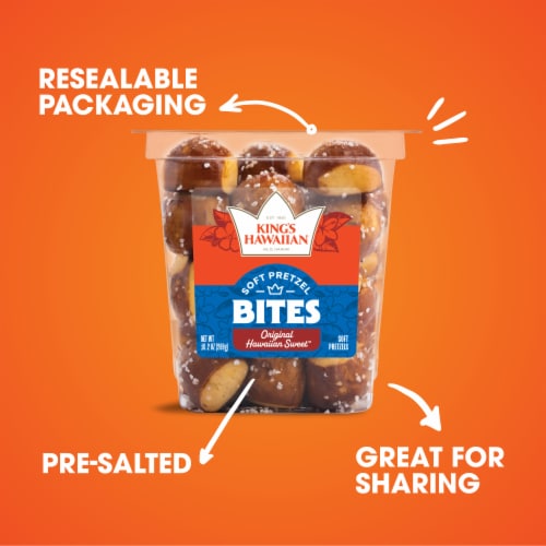 KING’S HAWAIIAN® Original Hawaiian Sweet Soft Pretzel Bites - KING’S HAWAIIAN® Original Hawaiian Sweet Soft Pretzel Bites