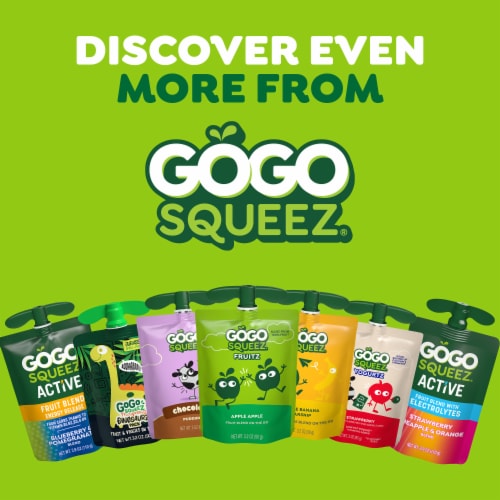 GoGo squeeZ No Sugar Added Apple Cinnamon Applesauce & Fruit Puree Pouches - GoGo squeeZ No Sugar Added Apple Cinnamon Applesauce & Fruit Puree Pouches