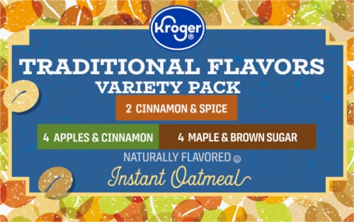 Kroger® Naturally Flavored Maple and Brown Sugar Instant Oatmeal - Traditional Flavors - Variety Pack
