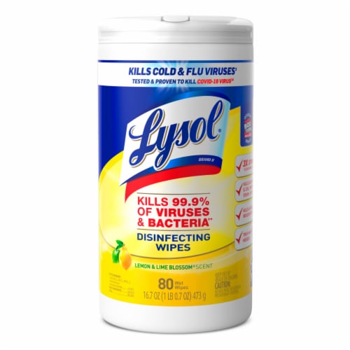 LYSOL® Disinfecting Wipes Lemon & Lime Blossom® Cannister - LYSOL® Disinfecting Wipes Lemon & Lime Blossom® Cannister