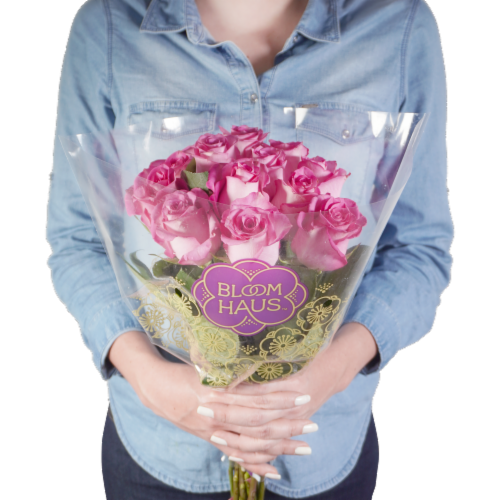 Bloom Haus Dozen Rose Orange - Lavender