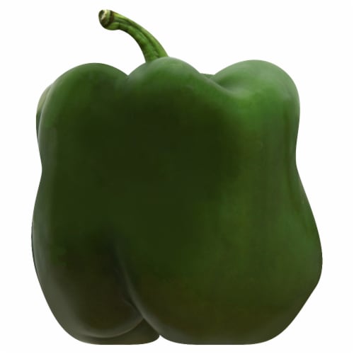 Fresh Large Green Bell Pepper - Green, front
