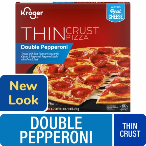 Kroger® Double Pepperoni Thin Crust Frozen Pizza - Kroger® Double Pepperoni Thin Crust Frozen Pizza