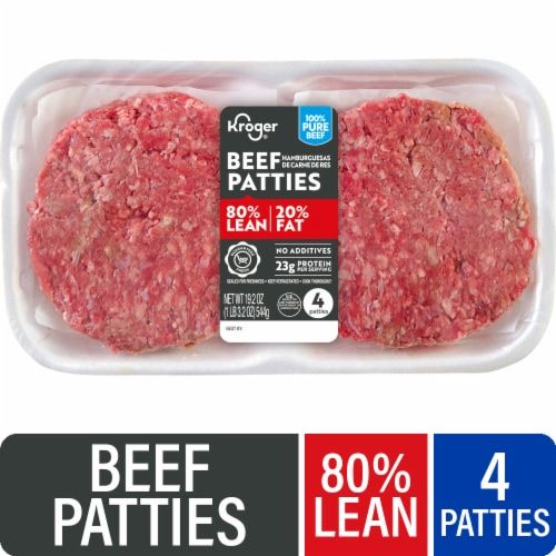 Kroger® 80/20 Ground Beef Patties - Kroger® 80/20 Ground Beef Patties, front