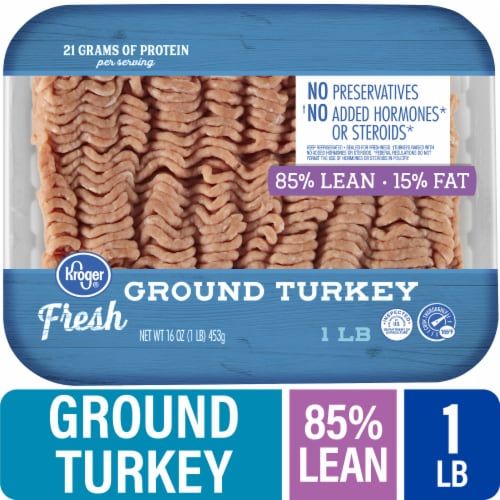 Kroger® 85/15 Fresh Ground Turkey Tray 1 LB - Kroger® 85/15 Fresh Ground Turkey Tray 1 LB, back