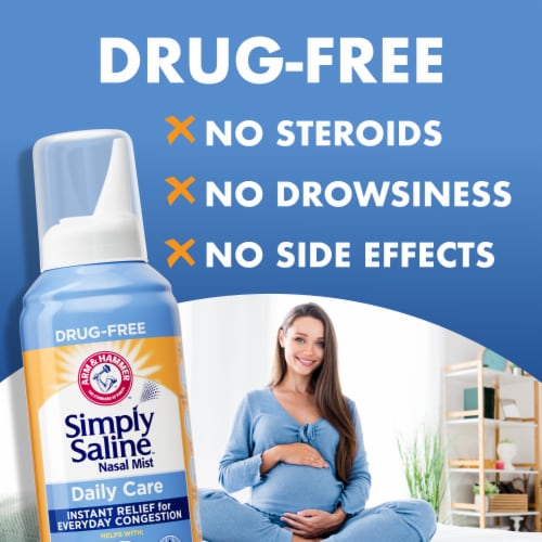 Arm & Hammer Simply Saline Daily Care Instant Relief Nasal Mist for Everyday Congestion - Daily Care