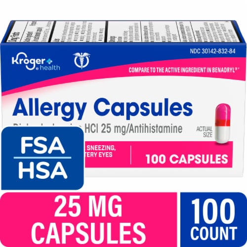 Kroger® Allergy Capsules Diphenhydramine HCl - Kroger® Allergy Capsules Diphenhydramine HCl