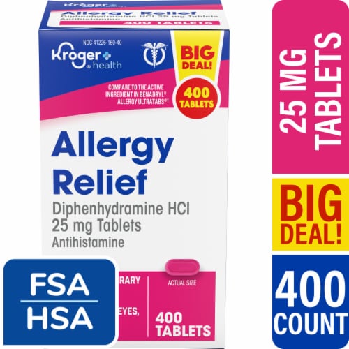 Kroger® Allergy Tablets Diphenhydramine HCl - 400 count