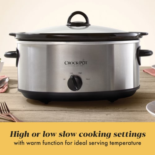 Crock-Pot® 7-Quart Manual Slow Cooker, Stainless Steel - Crock-Pot® 7-Quart Manual Slow Cooker, Stainless Steel