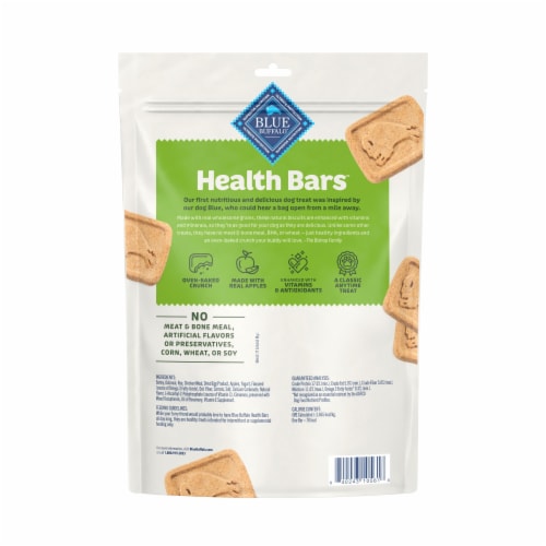 Blue Buffalo Health Bars Crunchy Biscuits Dog Treats Natural Apple & Yogurt - Blue Buffalo Health Bars Crunchy Biscuits Dog Treats Natural Apple & Yogurt