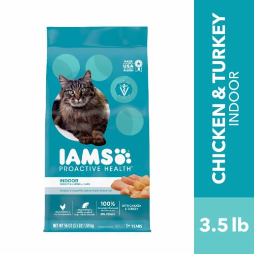 Iams Proactive Health Adult Dry Cat Food Indoor Weight Control & Hairball Care Chicken & Turkey - Iams Proactive Health Adult Dry Cat Food Indoor Weight Control & Hairball Care Chicken & Turkey