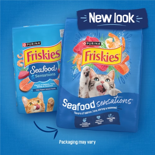 Purina Friskies Seafood Sensations Adult Dry Cat Food Seafood Flavors - Purina Friskies Seafood Sensations Adult Dry Cat Food Seafood Flavors