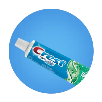 Toothpaste on a blue background